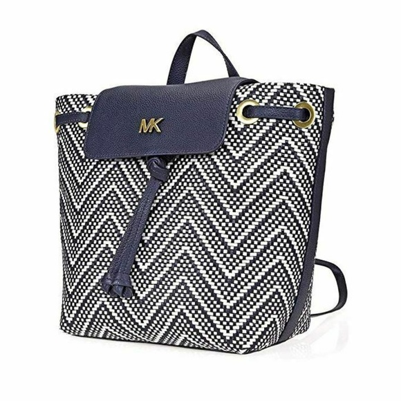 Michael Kors Handbags - Michael Kors Navy White Junie Backpack 1MK16